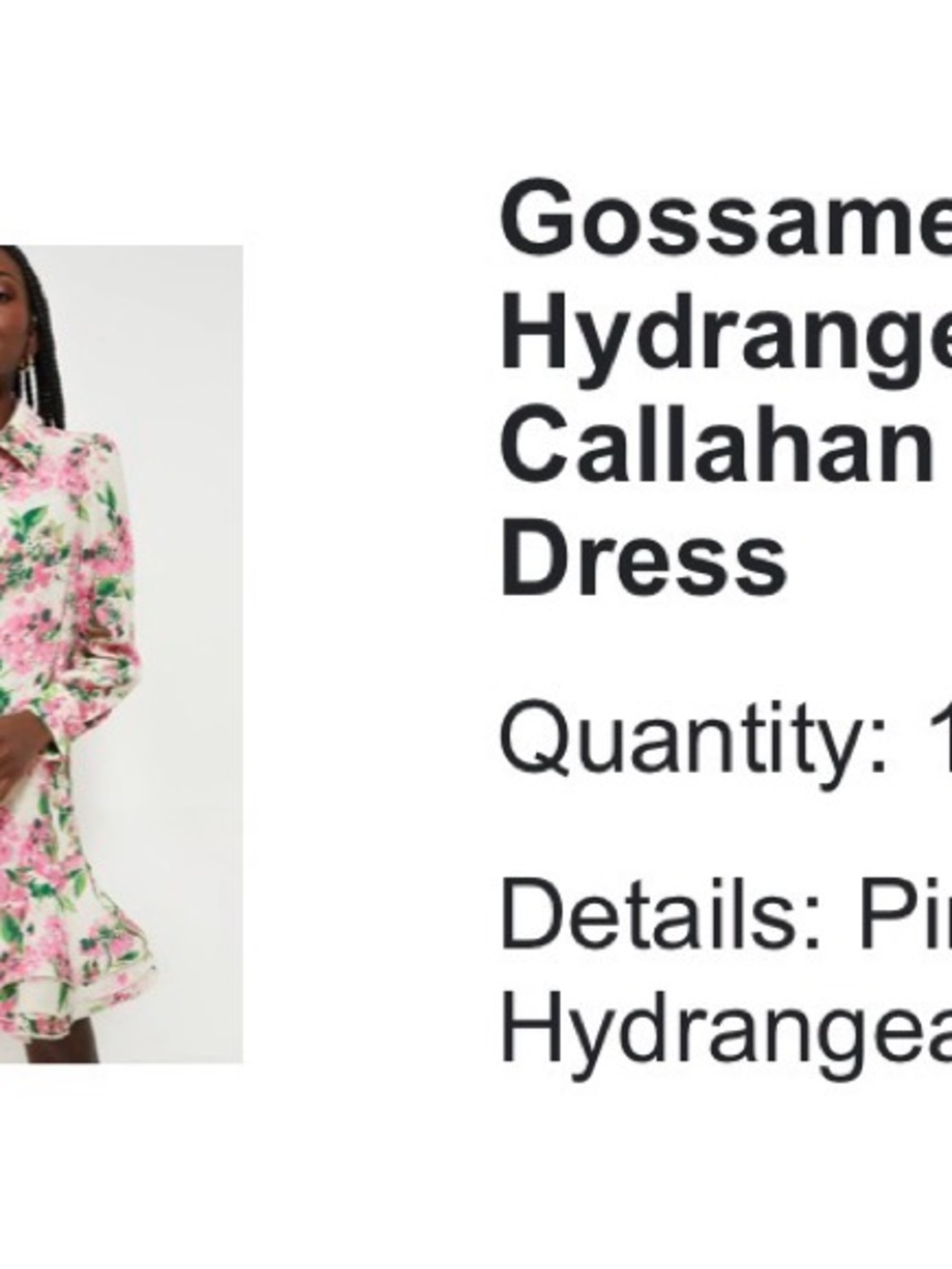Tuckernuck Callahan dress hydrangea - Picture 4 of 4